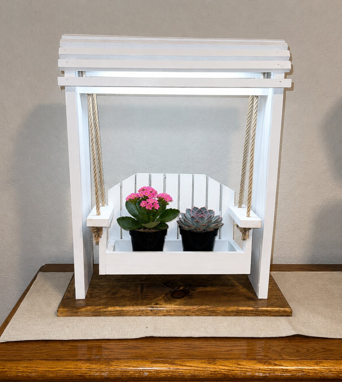 Plant swing with grow light — photo 1